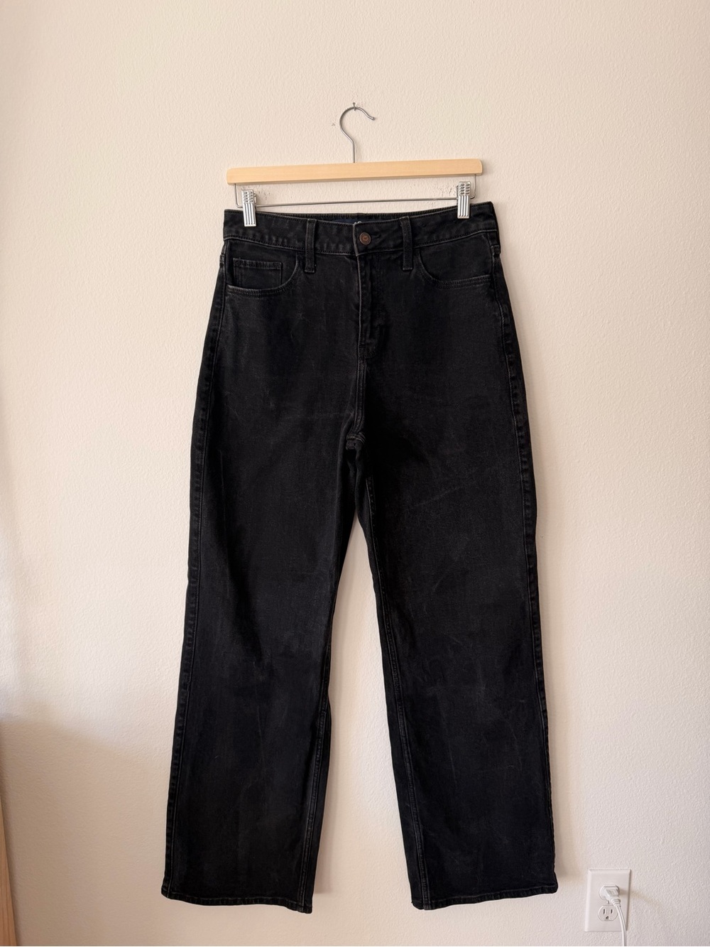 Hollister High-Rise Vintage Baggy Black Jeans